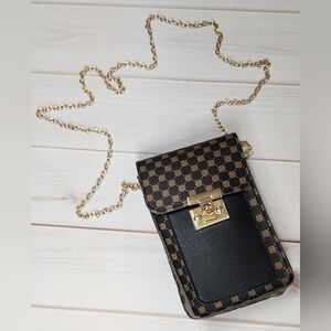 Mini Graphic Print Twist Lock Chain Crossbody Bag - New Without Tags